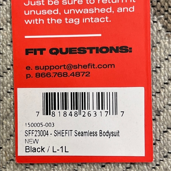 Shefit seamless black bodysuit, size large - Picture 5 of 13